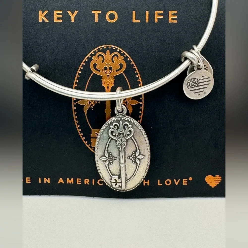 ALEX and ANI 🗝️ Key To Life Silver Tone Bracelet NWT